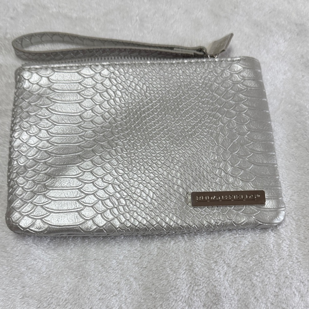 Rodan + Fields Silver Snakeskin Wristlet